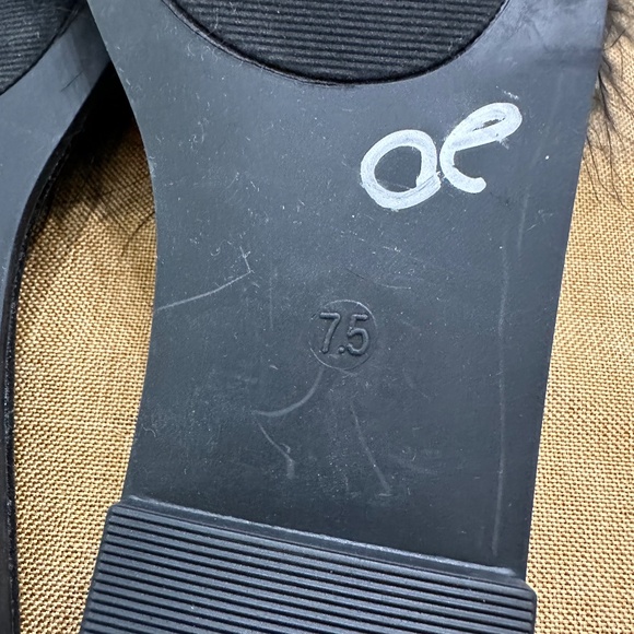 NWOT Chinese Laundry Los Angeles women's sandals black fluffy hair size 7.5 - Picture 5 of 5